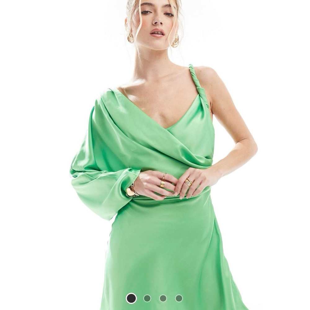 ASOS Elegant One-Shoulder Green Dress